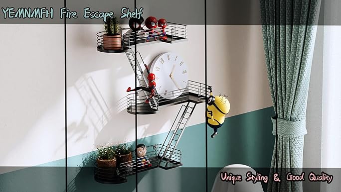 置物 flame of hope Amazon.com: KOTIJOKI 4 Tier Fire Escape Wall Shelf – New